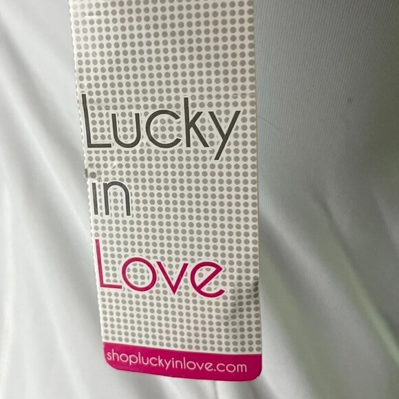 Lucky In Love Women's Fitted Shadow Play Racerback Tank Top, Size Small - Picture 7 of 8